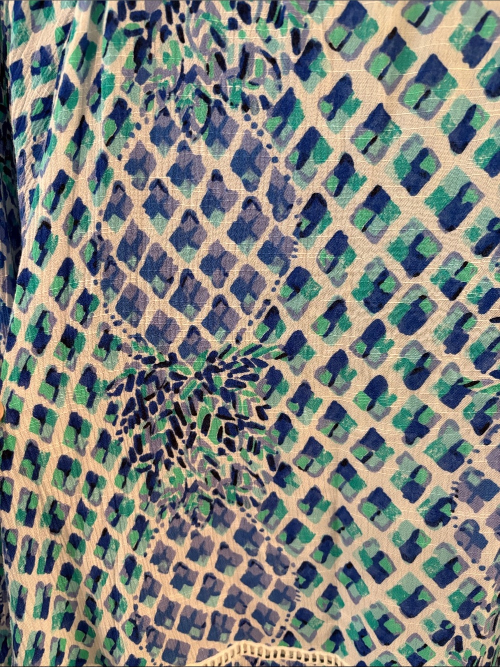 Lilly Pulitzer Blue & Teal Printed Tunic Top - Picture 12 of 12